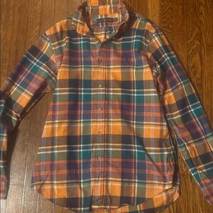 Ralph Lauren Multicolor Plaid Button Down Shirt, Size M